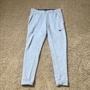 Nike Gray Tapered Sweatpants with Elastic Cuffs